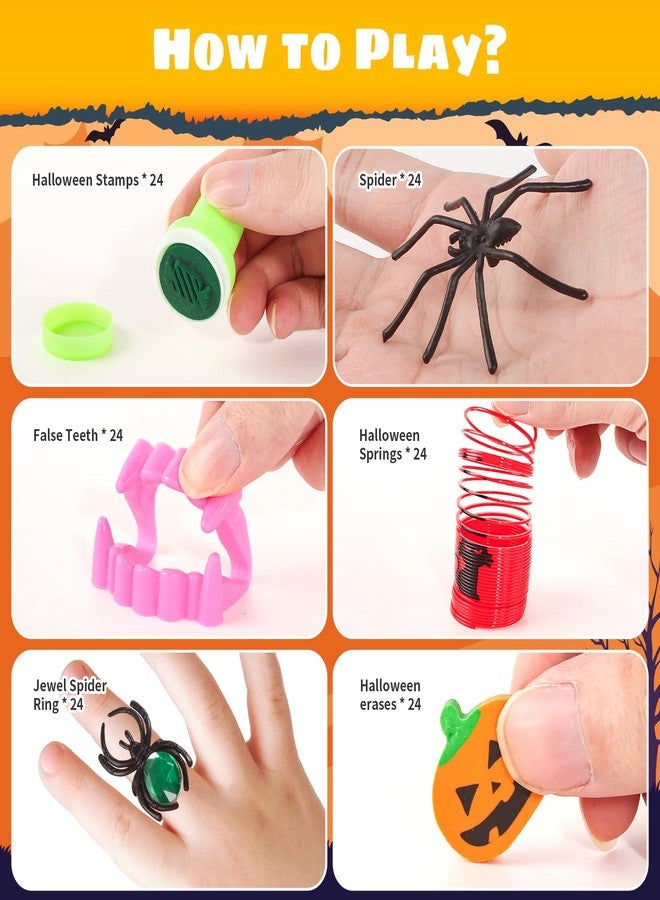 ShyLizard Halloween Party Favors Bulk for Kids, 24 Pack Prefilled Witch Cauldrons with Halloween Toys for Halloween Party Supplies, Halloween Goodie Bag Fillers, Halloween Miniatures Novelty Toys - Image 5
